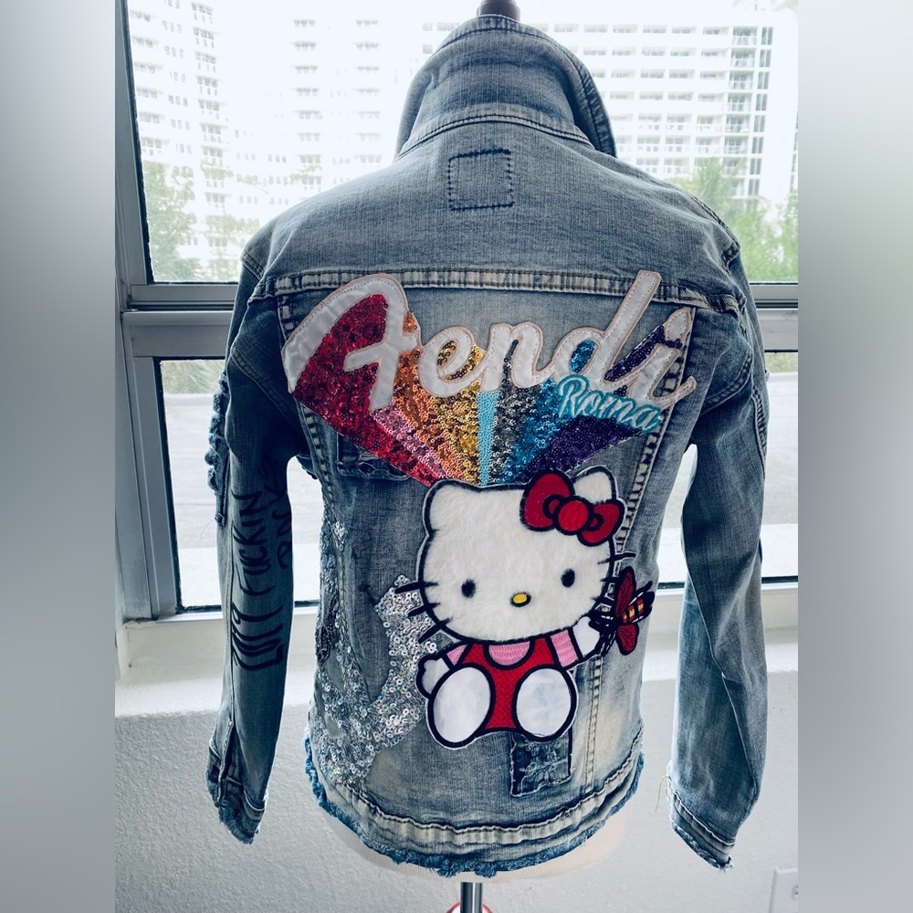 Custom made jean jacket S